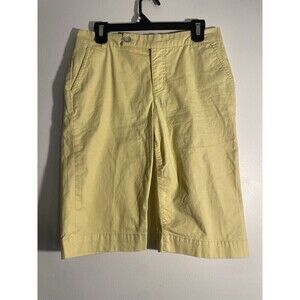 Bandolino BANDOLINOBLU Women's Yellow Pants Cropped Capri Stretch Size 6 EUC